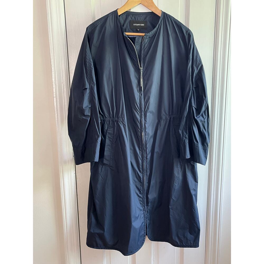 Luciano Choi Luxury Tech Parka / Lightweight Trench - US L - 💎 Rhinestone Zip - Picture 2 of 10
